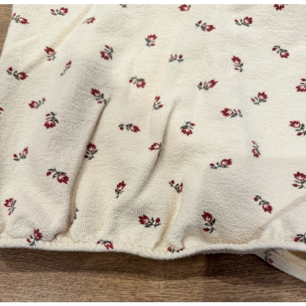 Girls Rylee + Cru Matching Set 6/7 Y Beige Red Floral - Picture 5 of 7